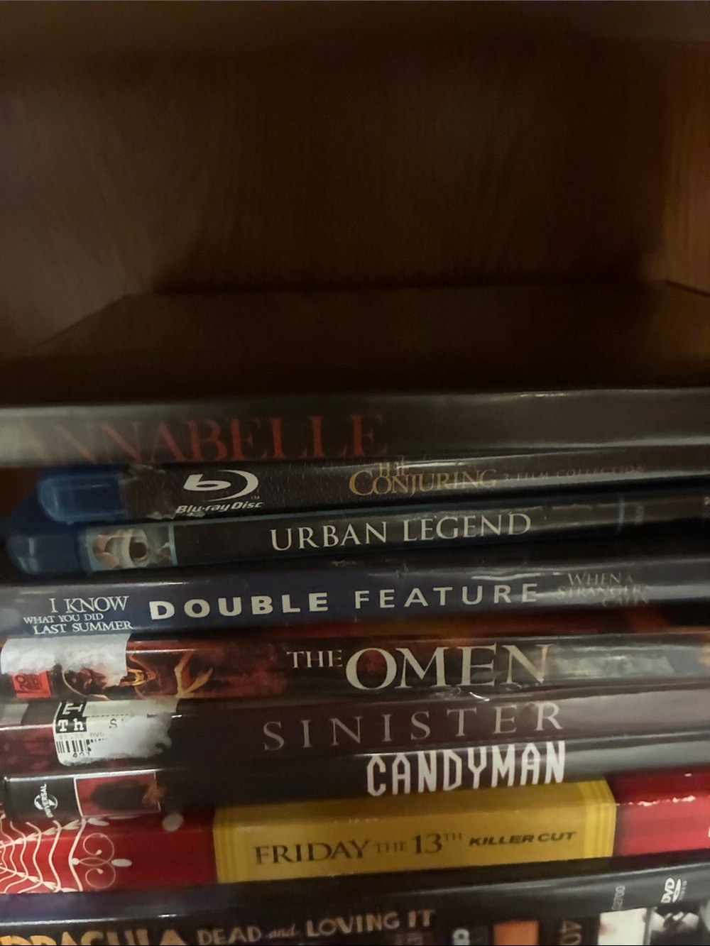 Assorted Horror Movie DVD/Blu-ray Collection - Black and Red